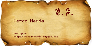 Mercz Hedda névjegykártya